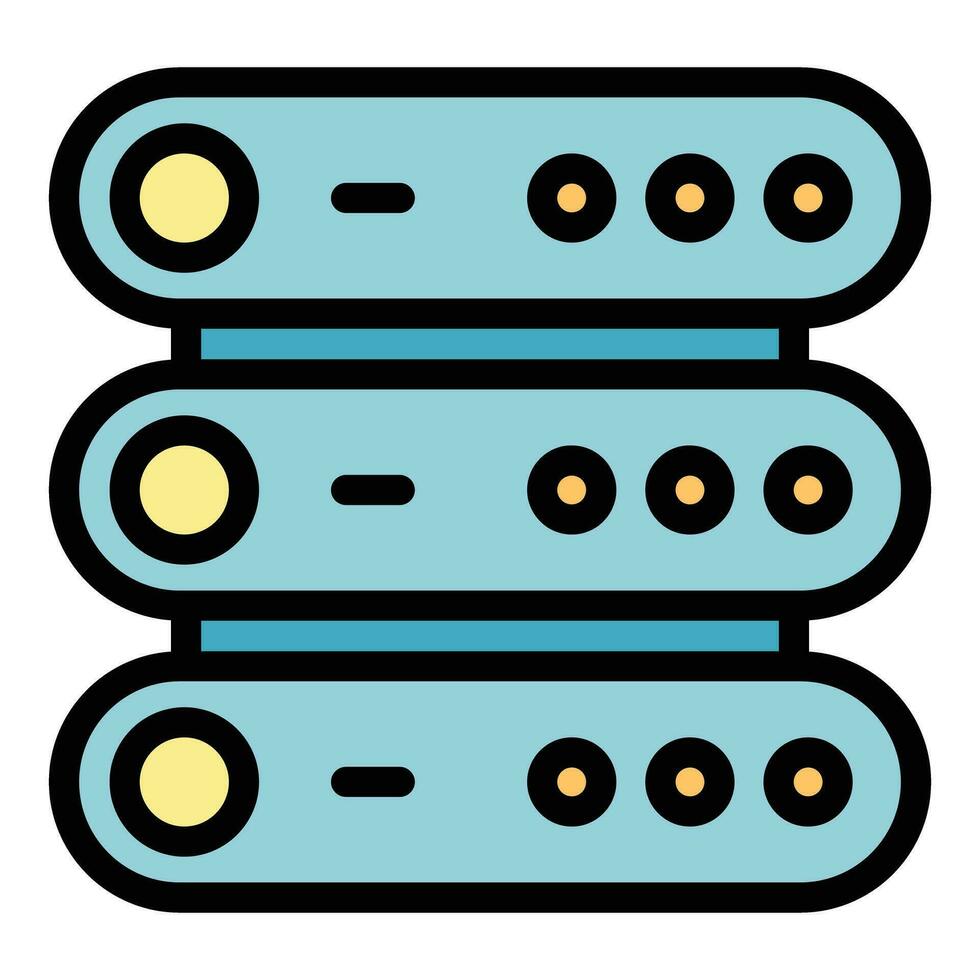 Server memory icon vector flat