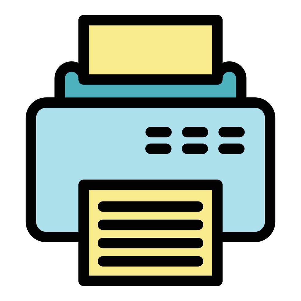 Printer machine icon vector flat