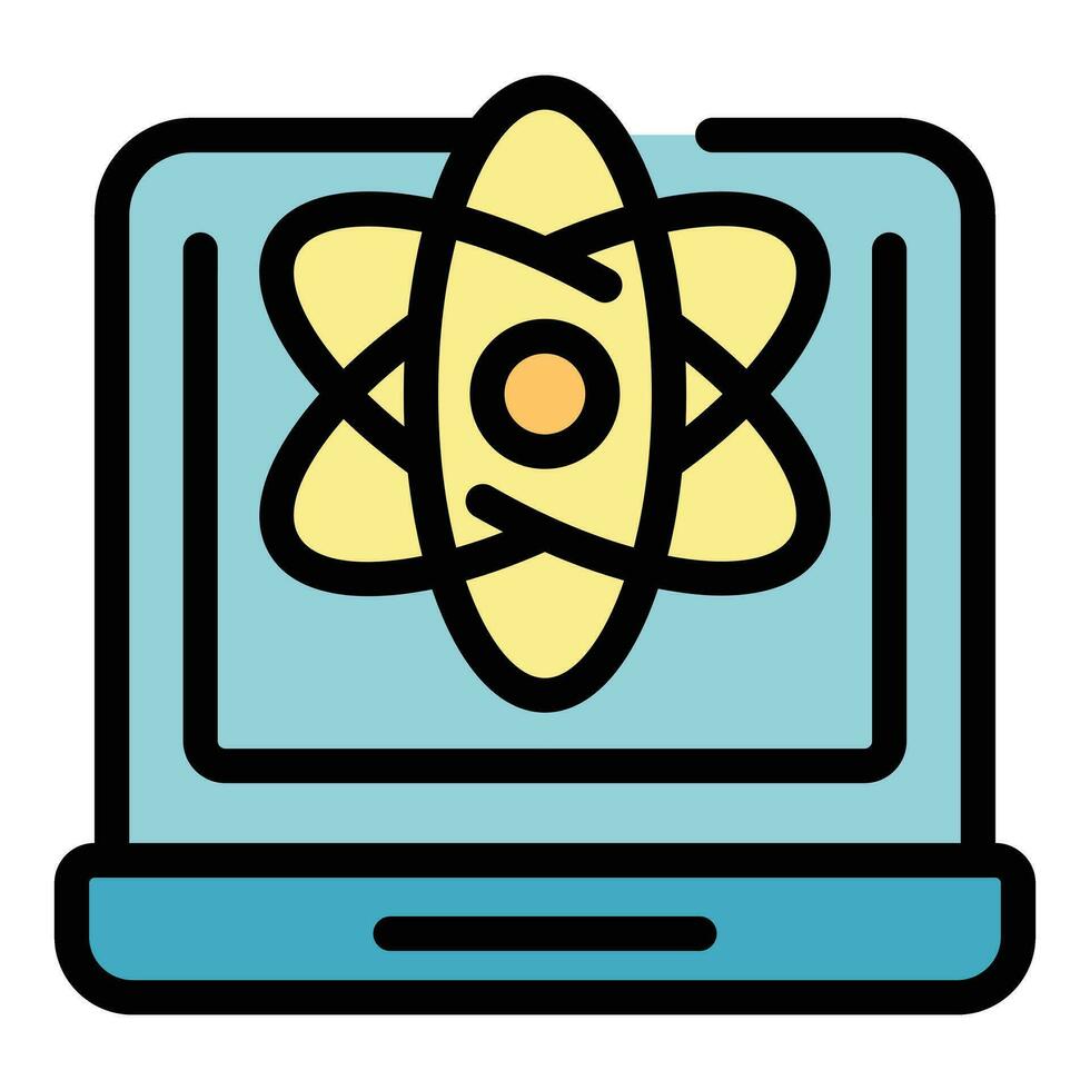 Learning management system icon vector flat
