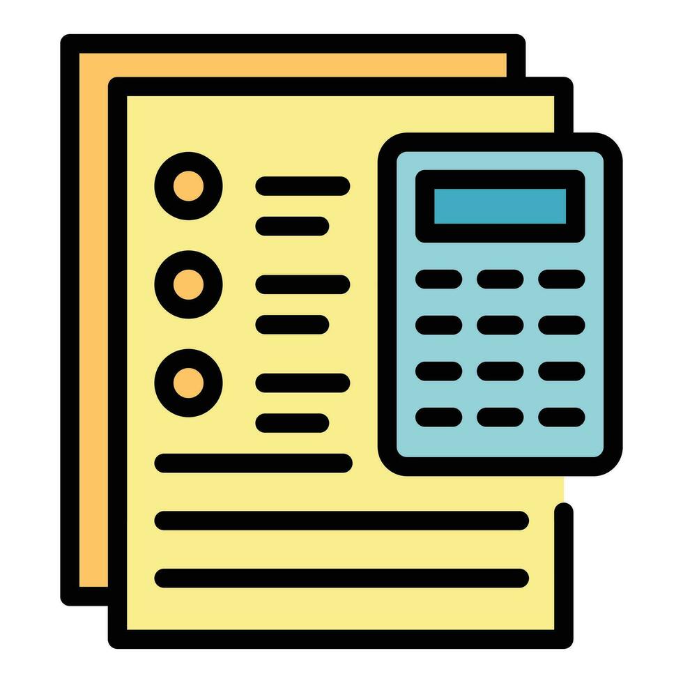 Document management icon vector flat