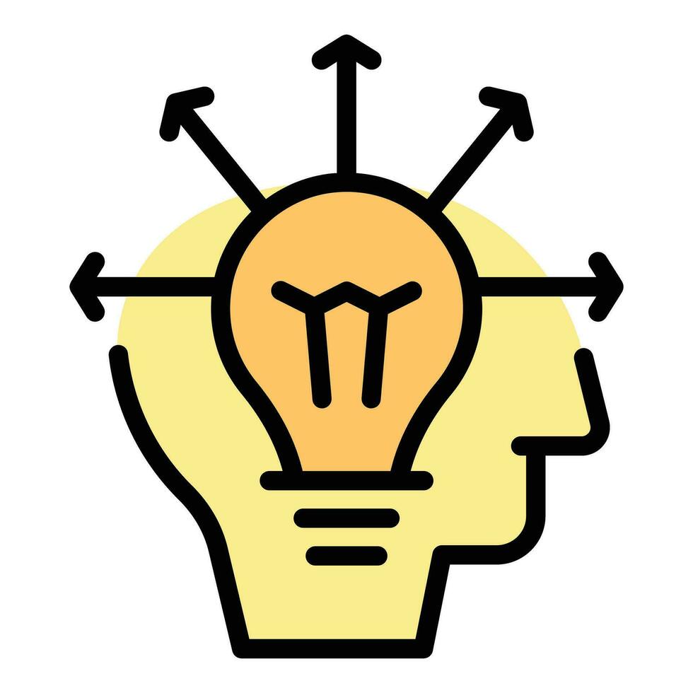 Idea confidence icon vector flat