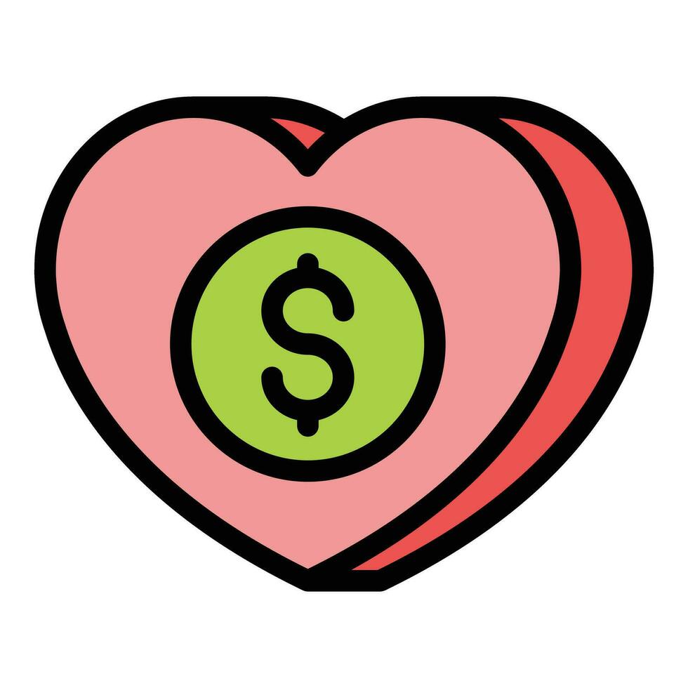 Fundraising icon vector flat