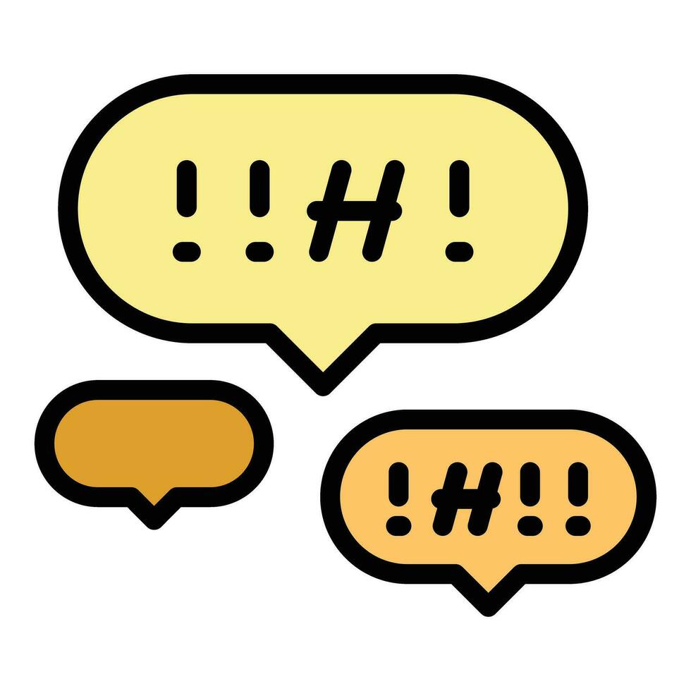 Stress chat icon vector flat