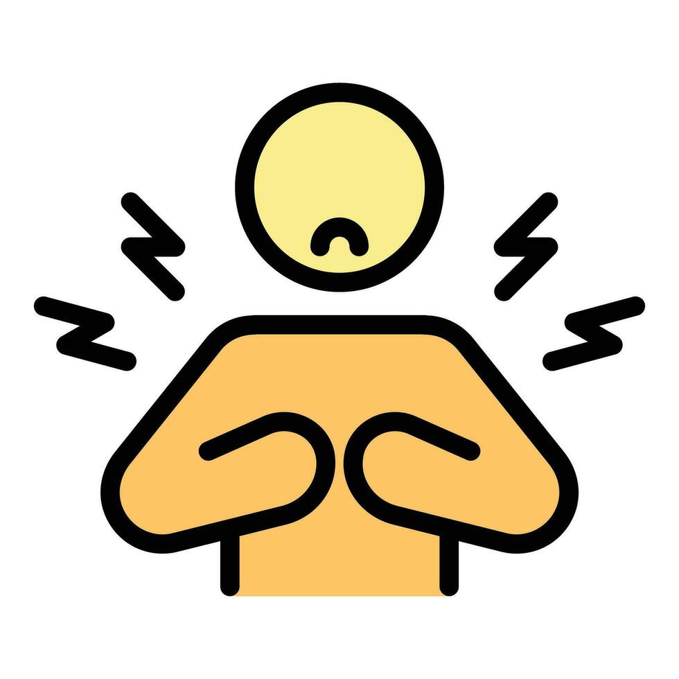 Kid problem icon vector flat