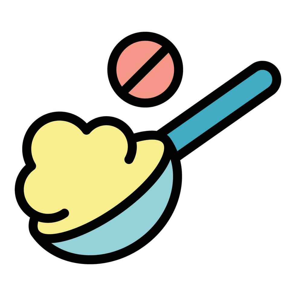 Gluten free spoon icon vector flat