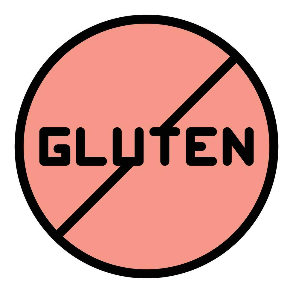 No gluten icono vector plano