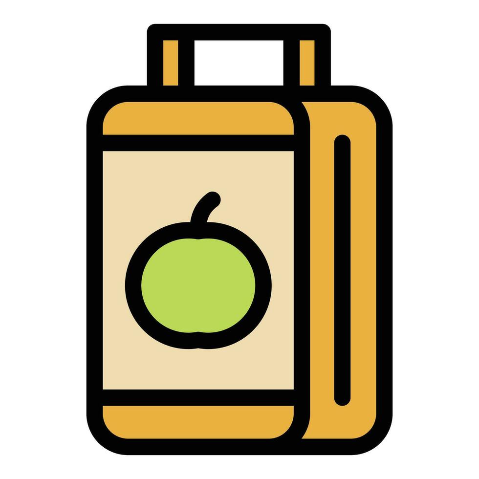 Fruta caja icono vector plano