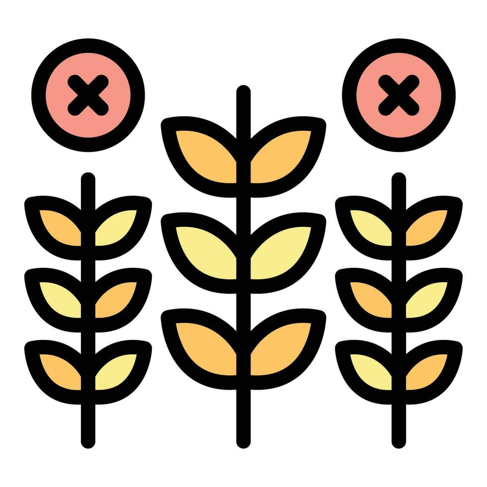 Farm wheat icon vector flat