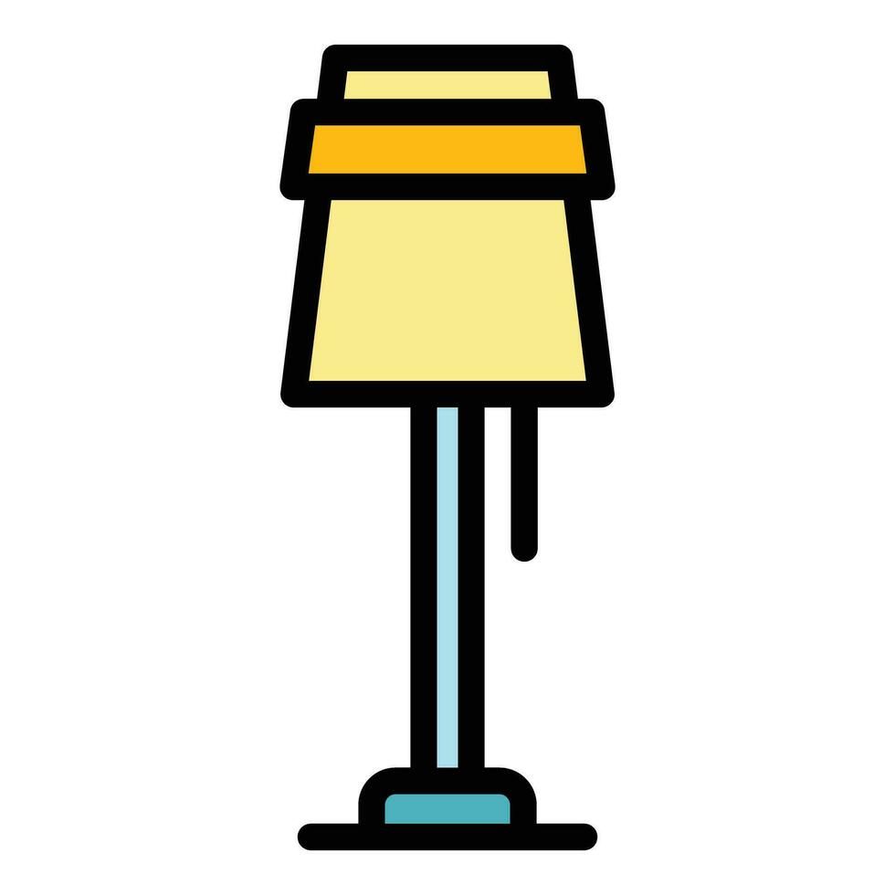 Floor lamp icon vector flat