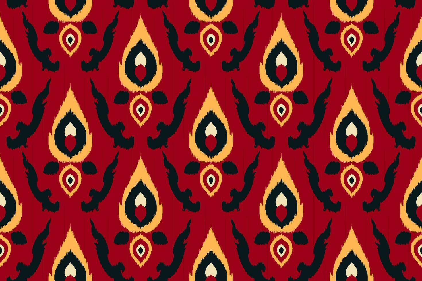 Beautiful Ethnic abstract ikat art. Seamless Kasuri pattern in tribal,folk embroidery,geometric art ornament print.Design for fabric, clothing, carpet, wallpaper, wrapping, cover vector