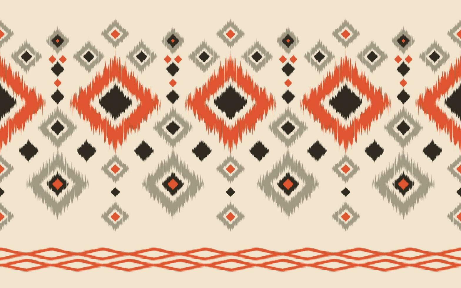 Ethnic abstract ikat art. Seamless pattern in tribal, folk embroidery, geometric art ornament print.Design for carpet, wallpaper, clothing, wrapping, fabric, cover, textile vector