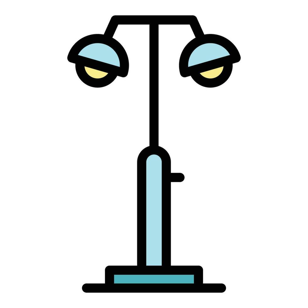 Garden lamp icon vector flat