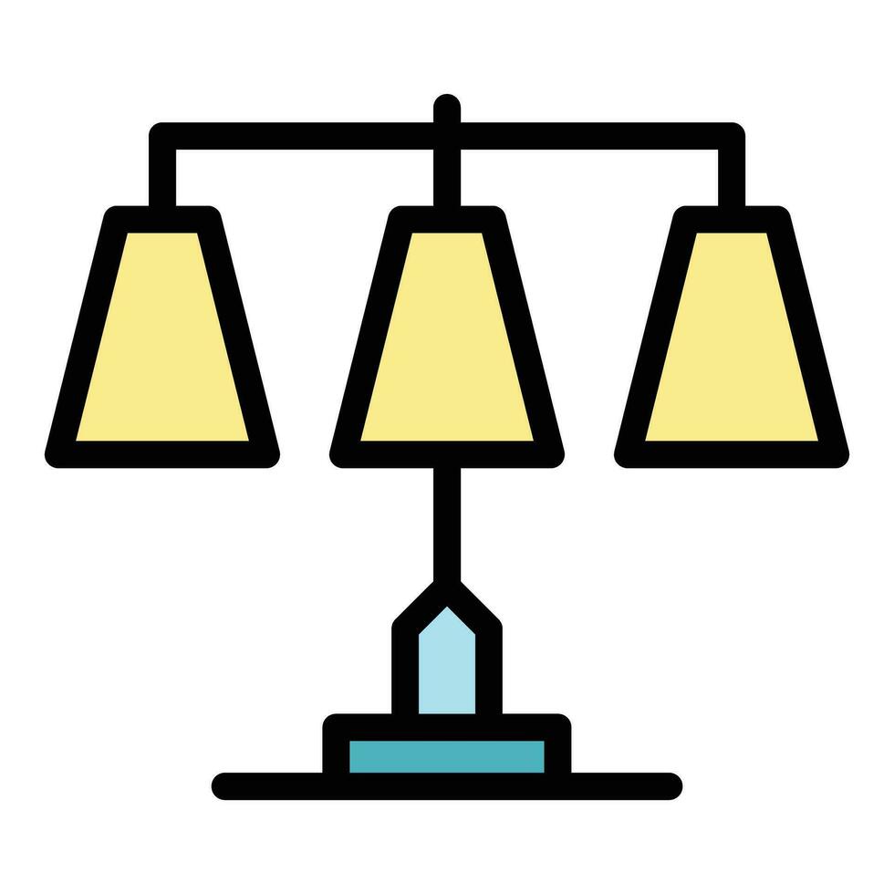 Table lamp icon vector flat