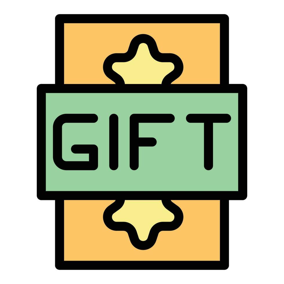 Gift promo code icon vector flat