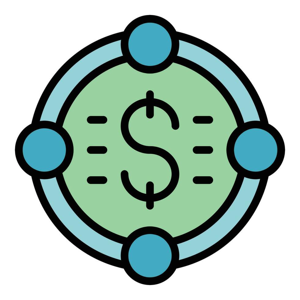 Risk money icon vector flat