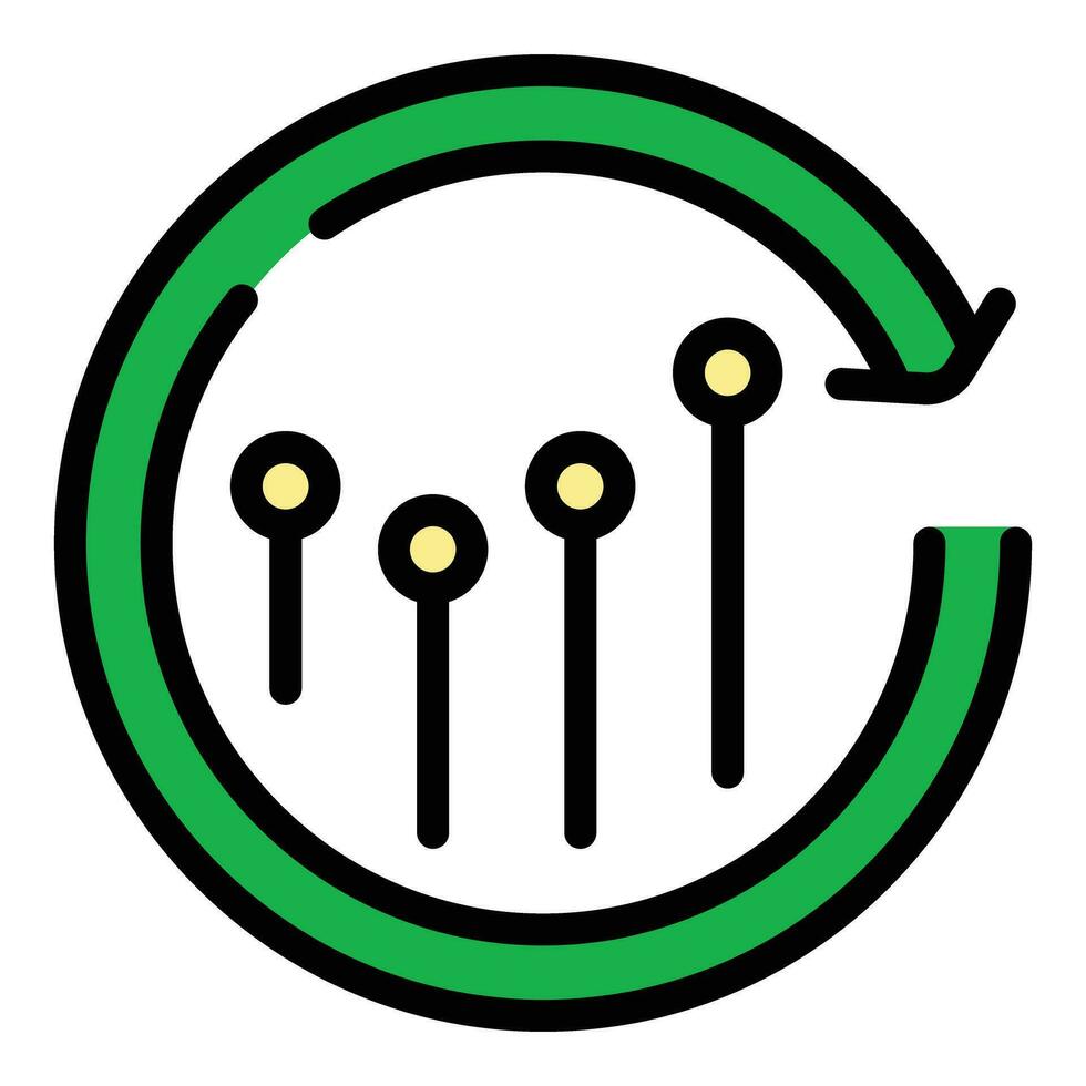 Restart phone app icon vector flat