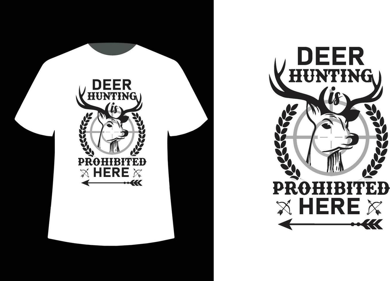 Deer Hunting tshirt design vector