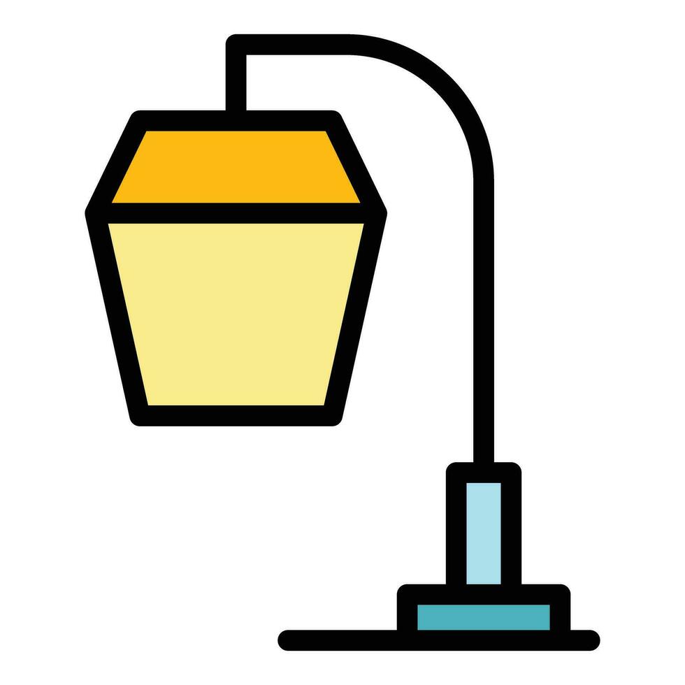 Led lamp icon vector flat