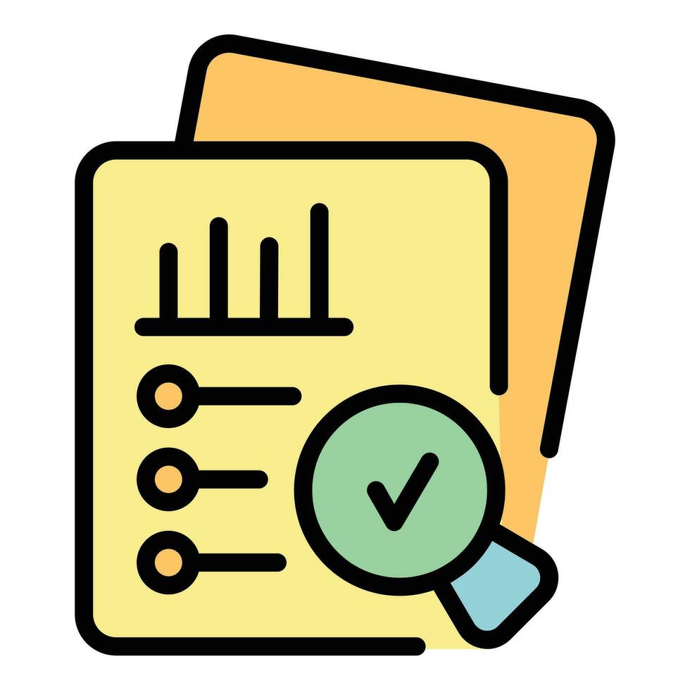 Document service icon vector flat