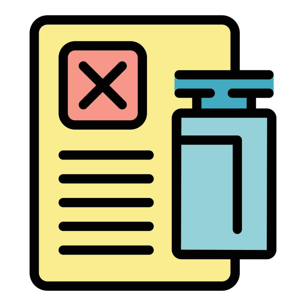 Accept disclaimer icon vector flat