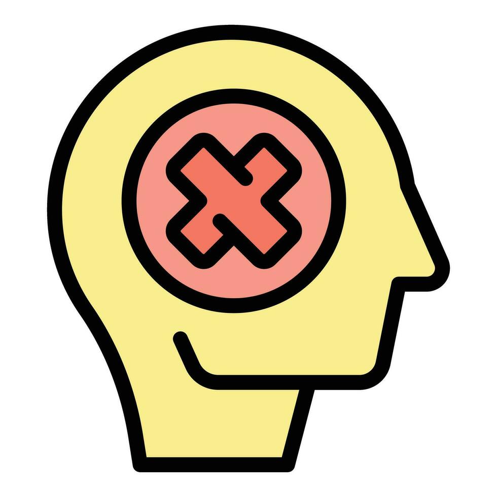 Mind disclaimer icon vector flat