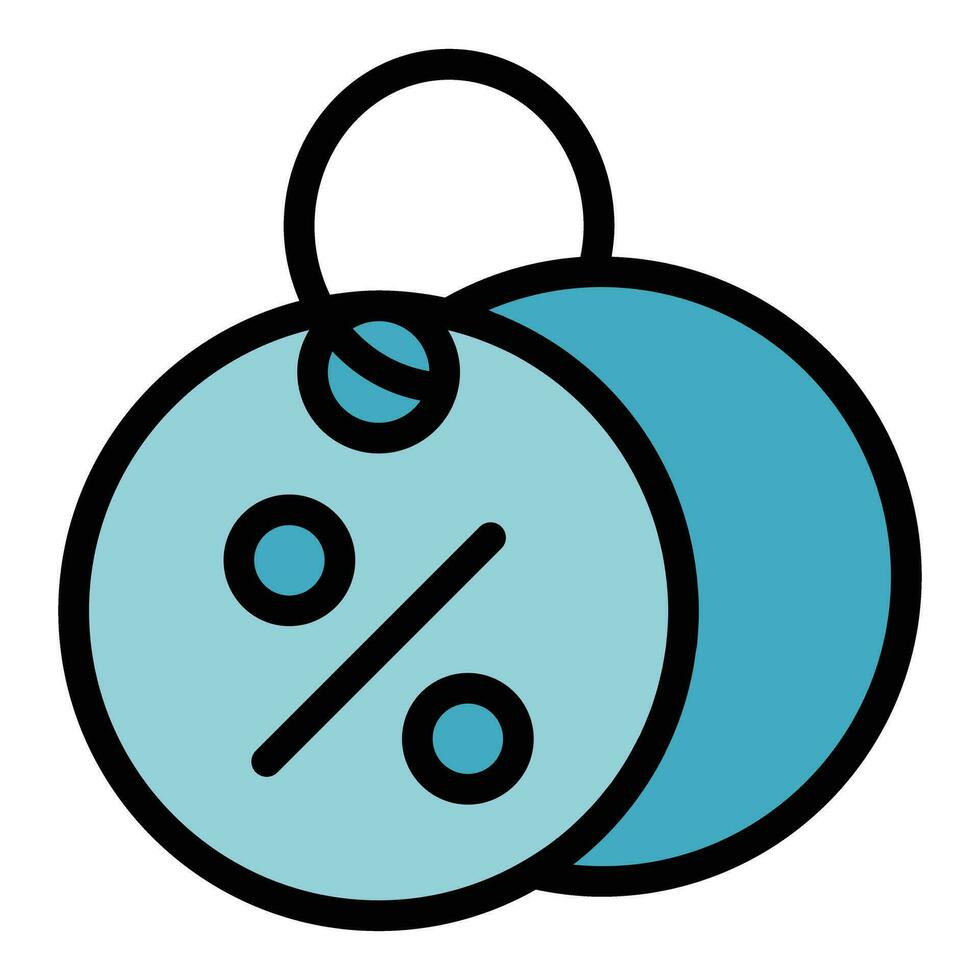 Tag promo code icon vector flat