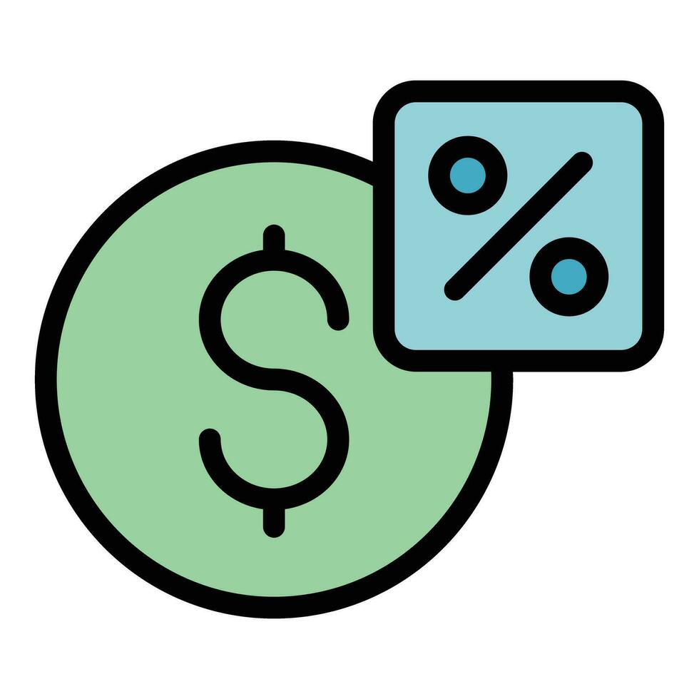 Dollar code promo icon vector flat