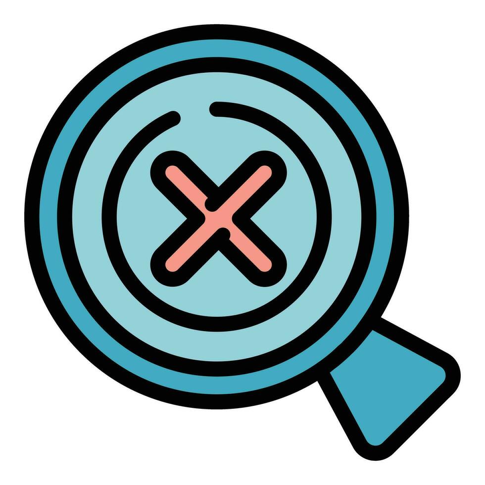 Disclaimer magnifier icon vector flat