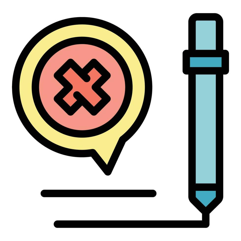 Disclaimer contract icon vector flat