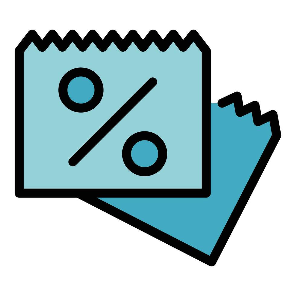 Ticket sale icon vector flat