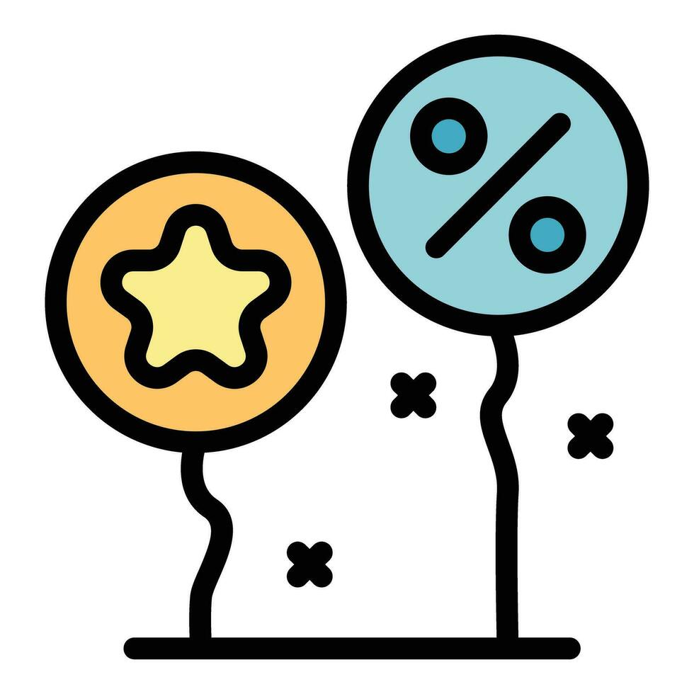 Balloon promo code icon vector flat