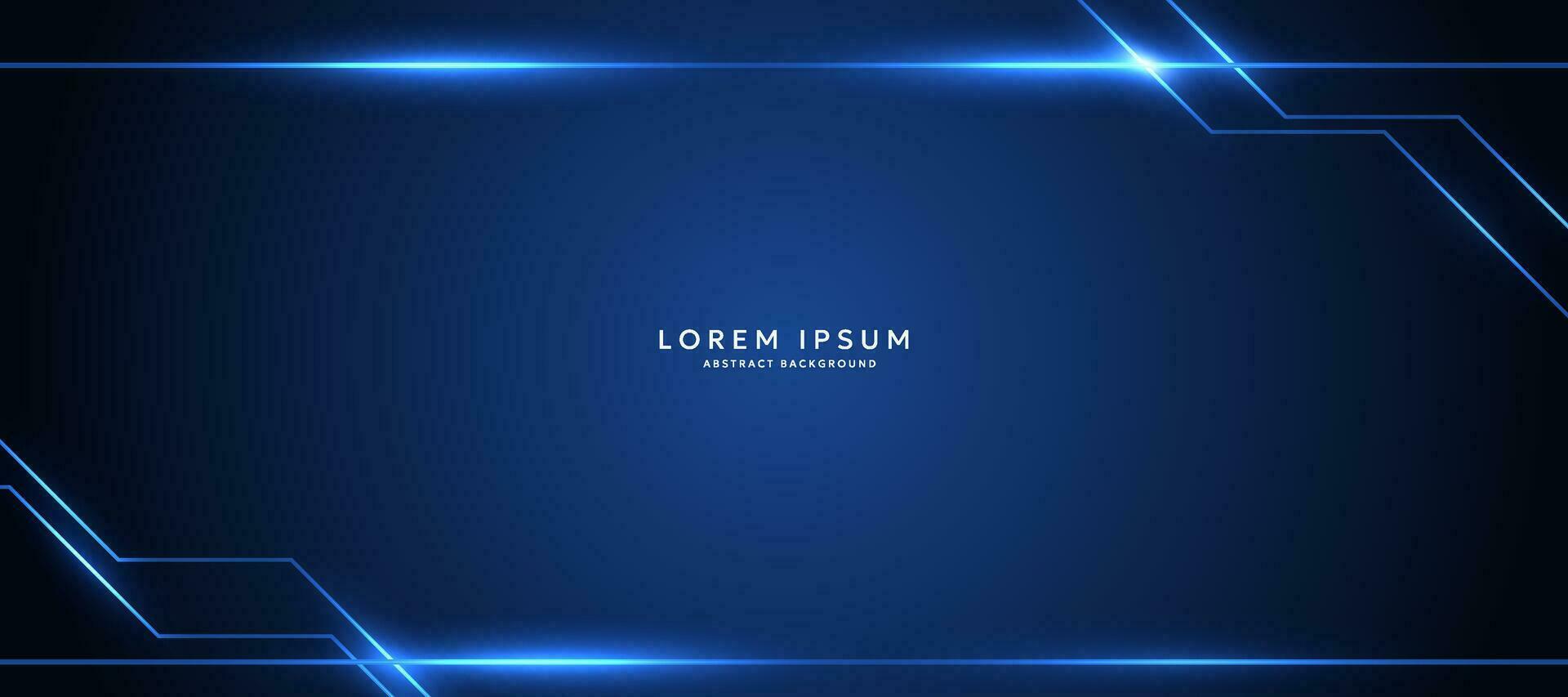 Futuristic background vector illustration. Design lines that glow bright blue. business and science banner