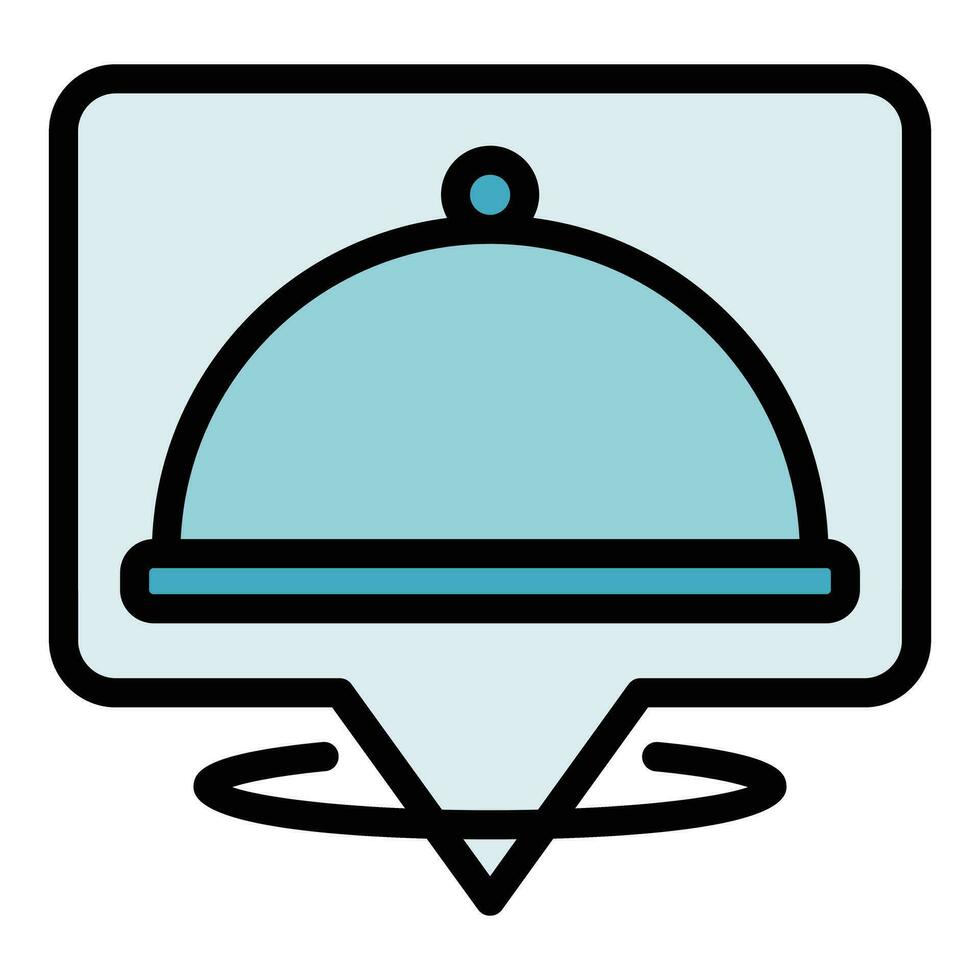 Restaurant online menu icon vector flat