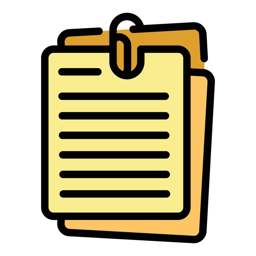 Settlement paper icon vector flat
