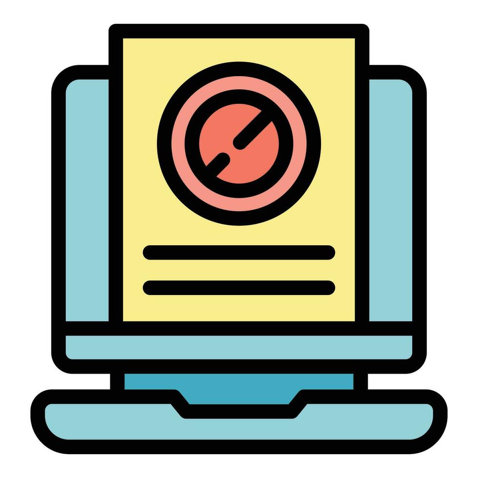 Disclaimer policy icon vector flat