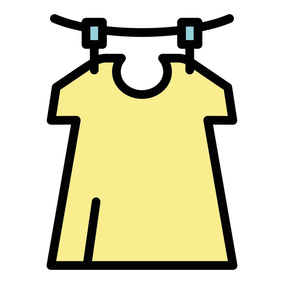 limpiar camisa icono vector plano