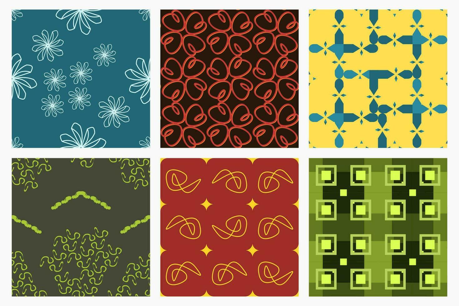 a collection of abstract themed seamless pattern design. Suitable for ceramic decoration, invitation paper, book covers, or home walls vector