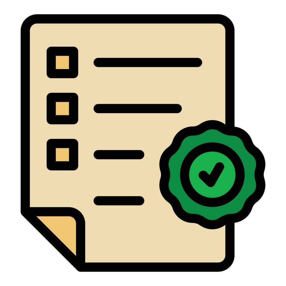 Paper list icon vector flat