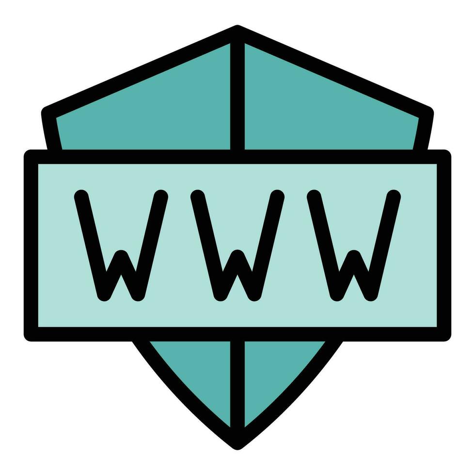 Secured web login icon vector flat