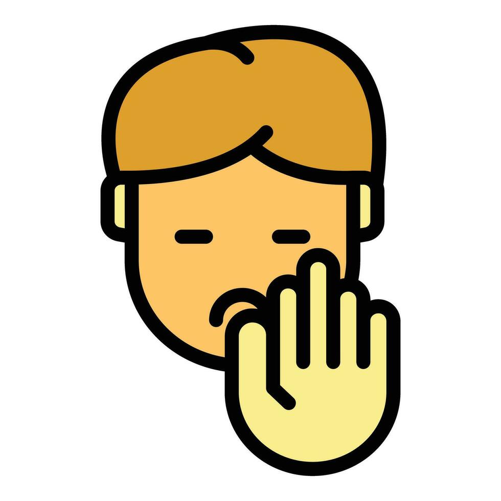 Stop kid bully icon vector flat