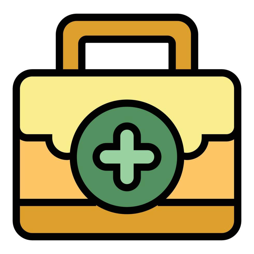 First aid kit icon vector flat