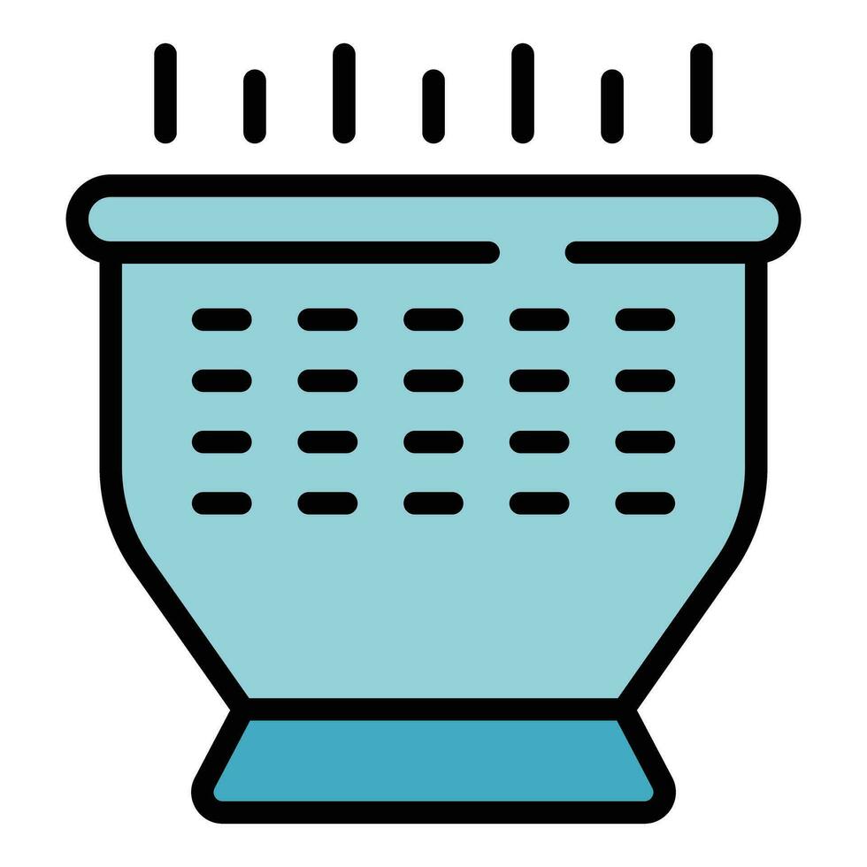 Colander icon vector flat