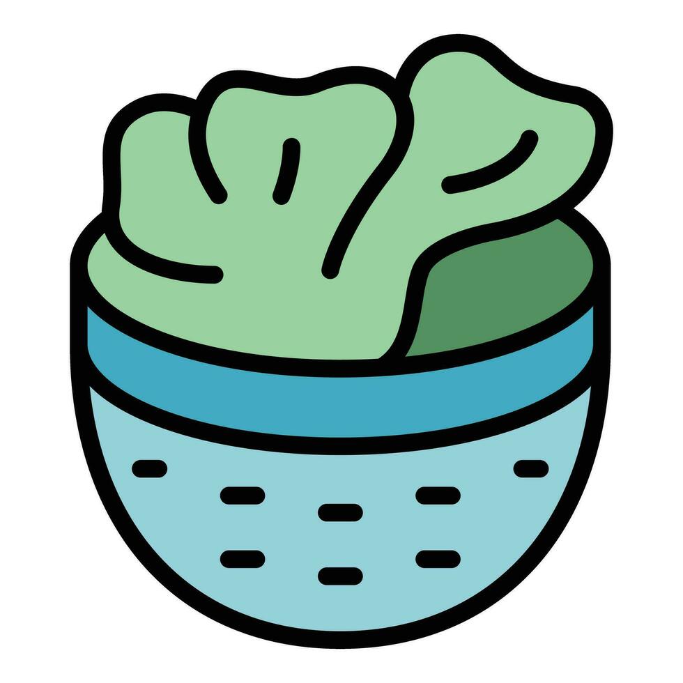 Basket colander icon vector flat