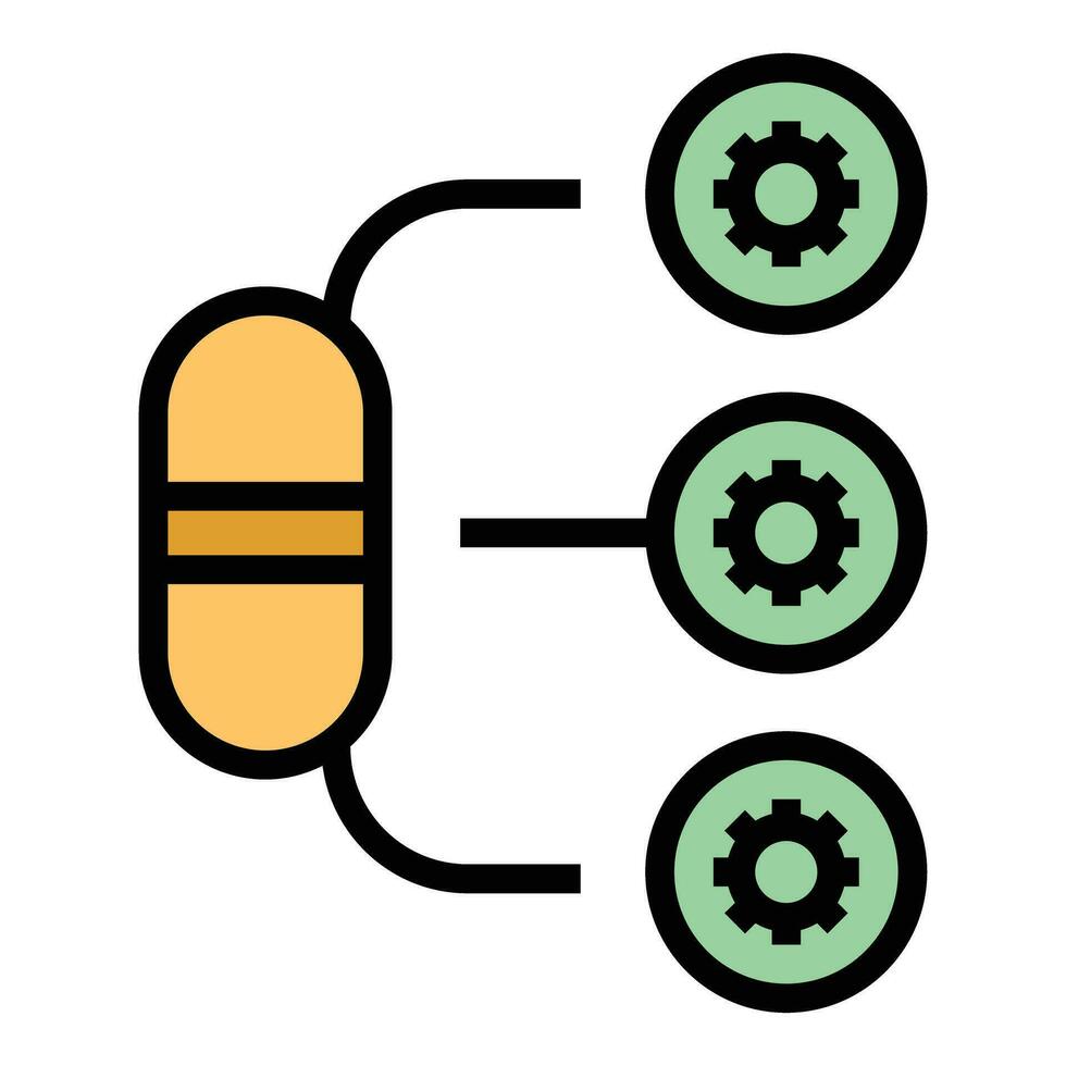 médico cápsula icono vector plano