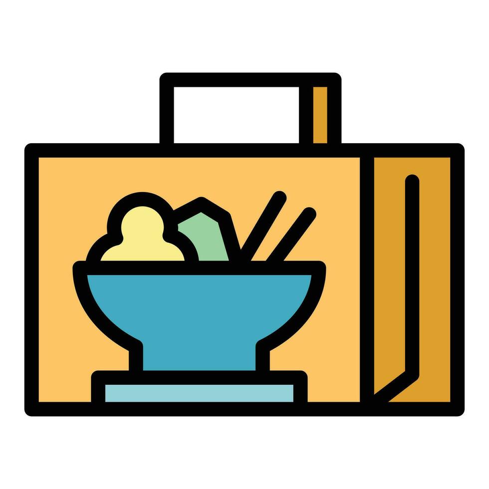 Food delivery icon vector flat