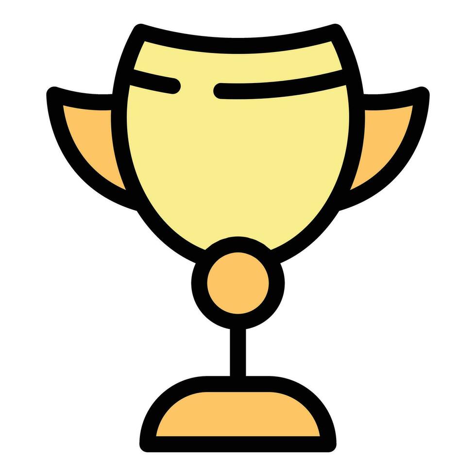 Business gold cup icon vector flat