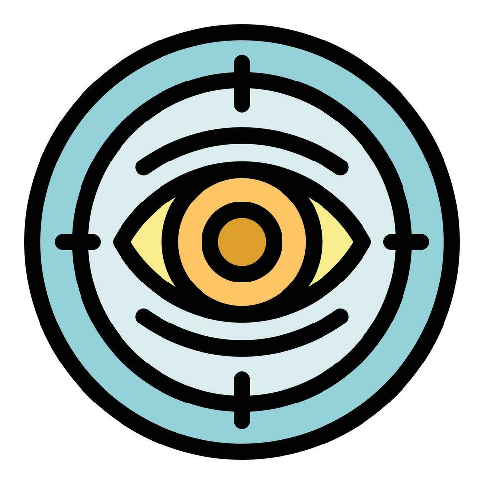 Eye business target icon vector flat
