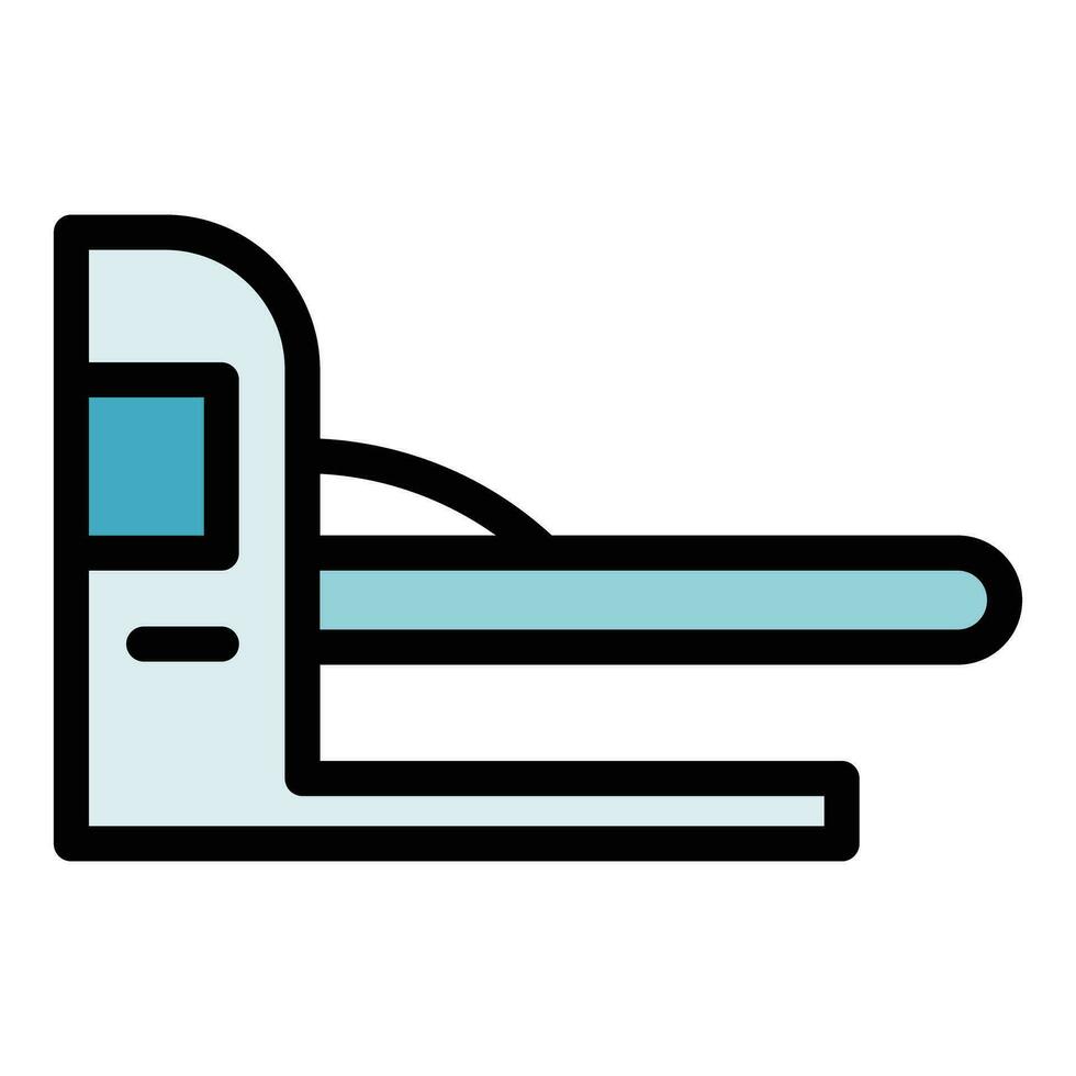 Mri scanner icon vector flat