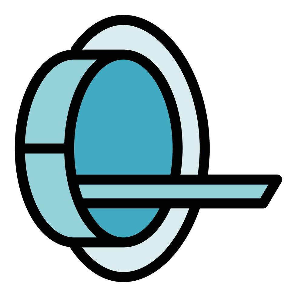 3d mri icon vector flat