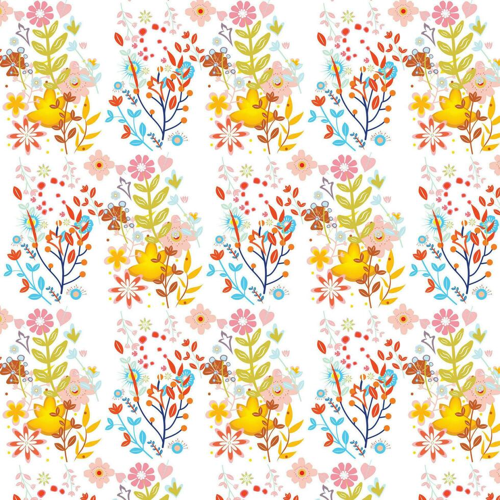 Colourful hand draw surface pattern design vector